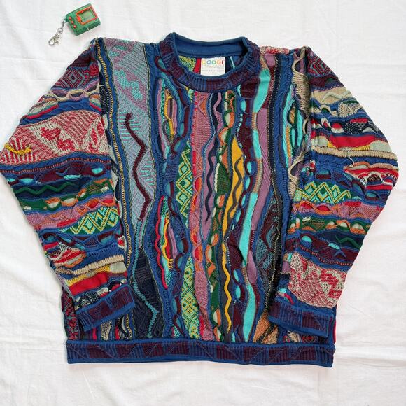 Vintage 80's Coogi 3D Knit Textured Sweater - L - Picture 7 of 7